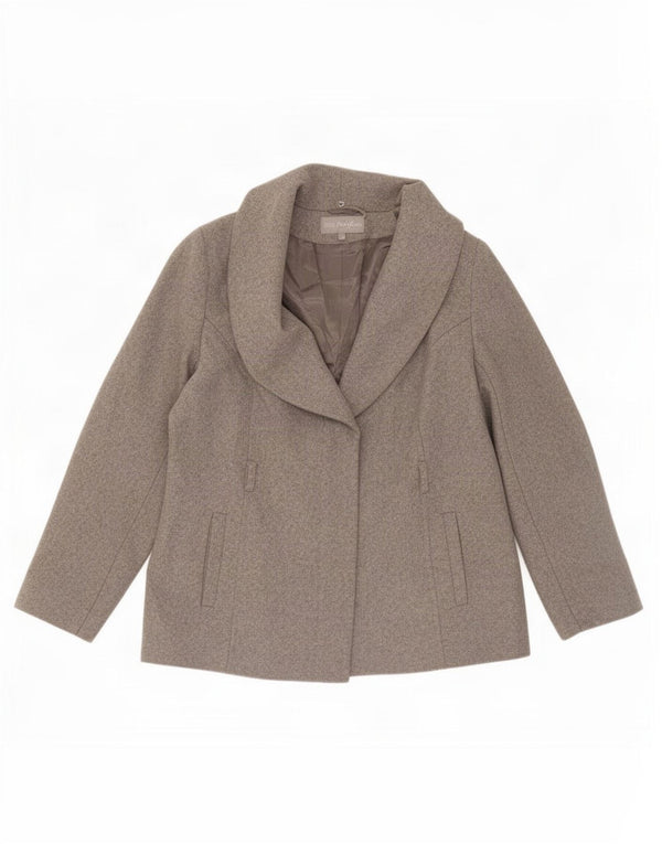 Marks & Spencer Chaqueta Bomber Portfolio para Mujer UK 18 XL Gris Lana Nueva