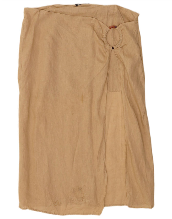 Zara Mujer Falda Pareo 2XL W34 Beige