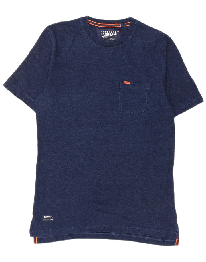 Superdry Hombre Camiseta Top Small Azul Marino Algodón