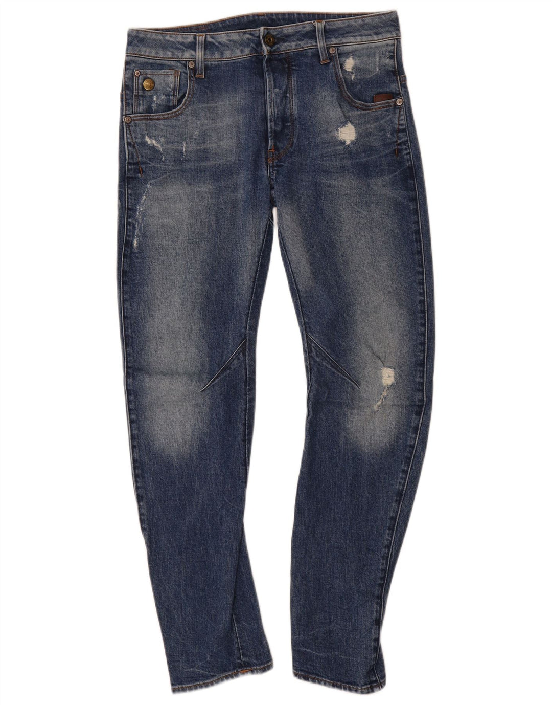 Vaqueros ajustados desgastados para hombre G-Star W29 L30 Algodón azul