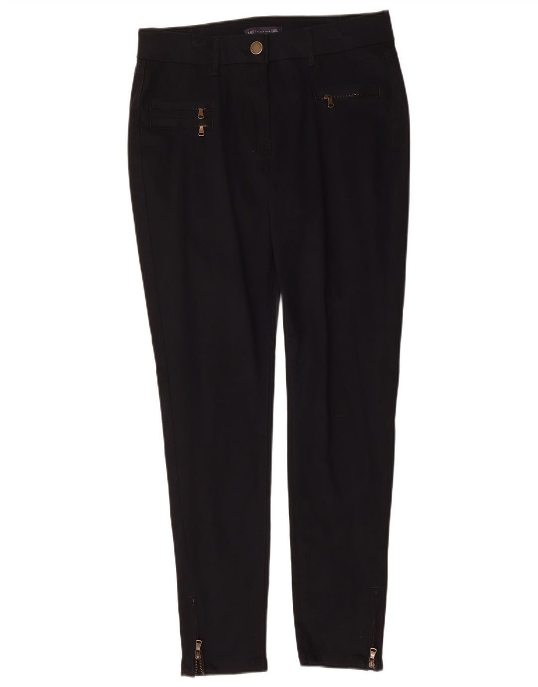 Marks & Spencer Pantalones cargo ajustados para mujer UK 12 Medium W30 L29 Azul marino