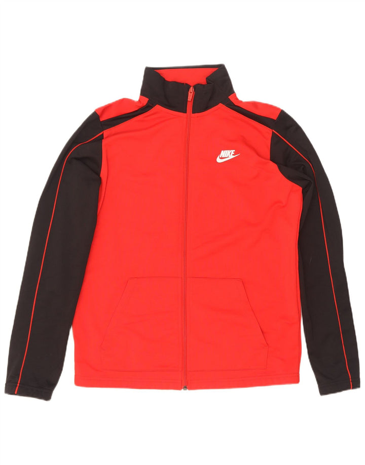Nike Chaqueta de chándal para niños 13-14 años XL Rojo Colorblock Poliéster