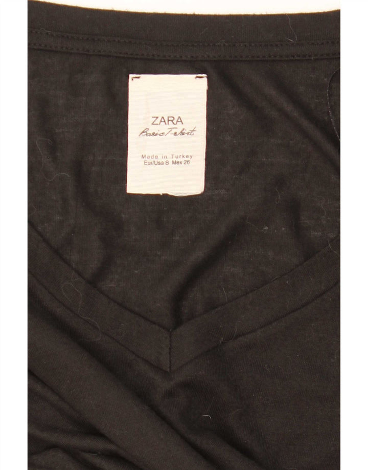 Zara Mujer Top Túnica Extragrande Reino Unido 10 Pequeño Negro