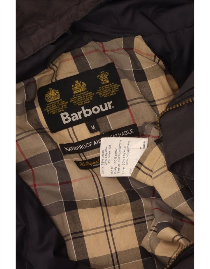 Barbour Chaqueta impermeable con capucha para hombre UK 38 Medium Azul marino Algodón