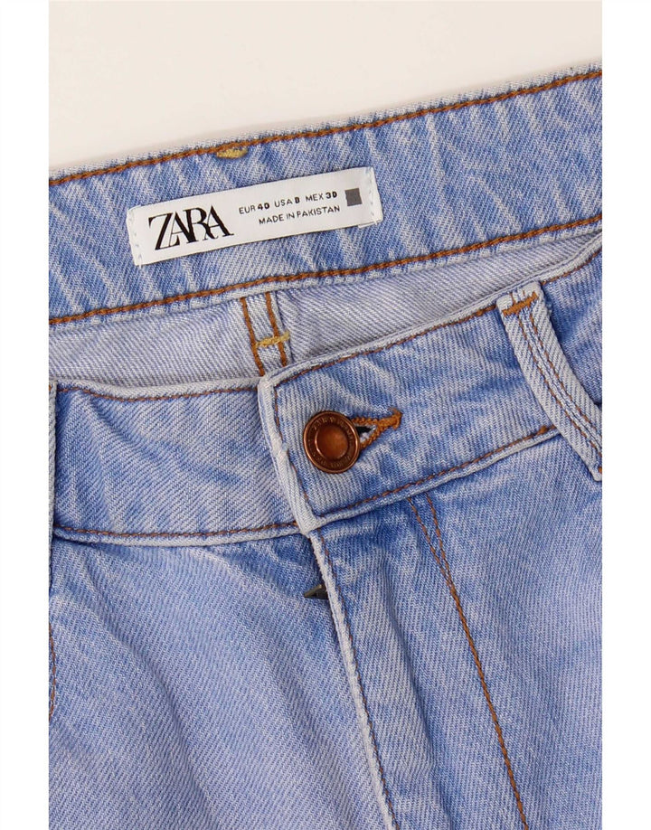 Zara Vaqueros Cónicos Para Mujer EU 40 Medium W30 L28 Azul