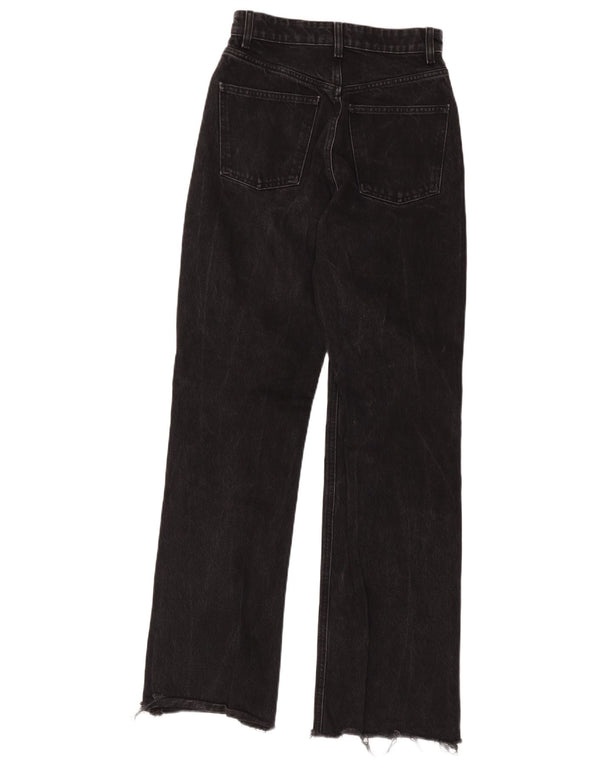 Zara Vaqueros Rectos Mujer EU 36 XS W26 L32 Negro Algodón