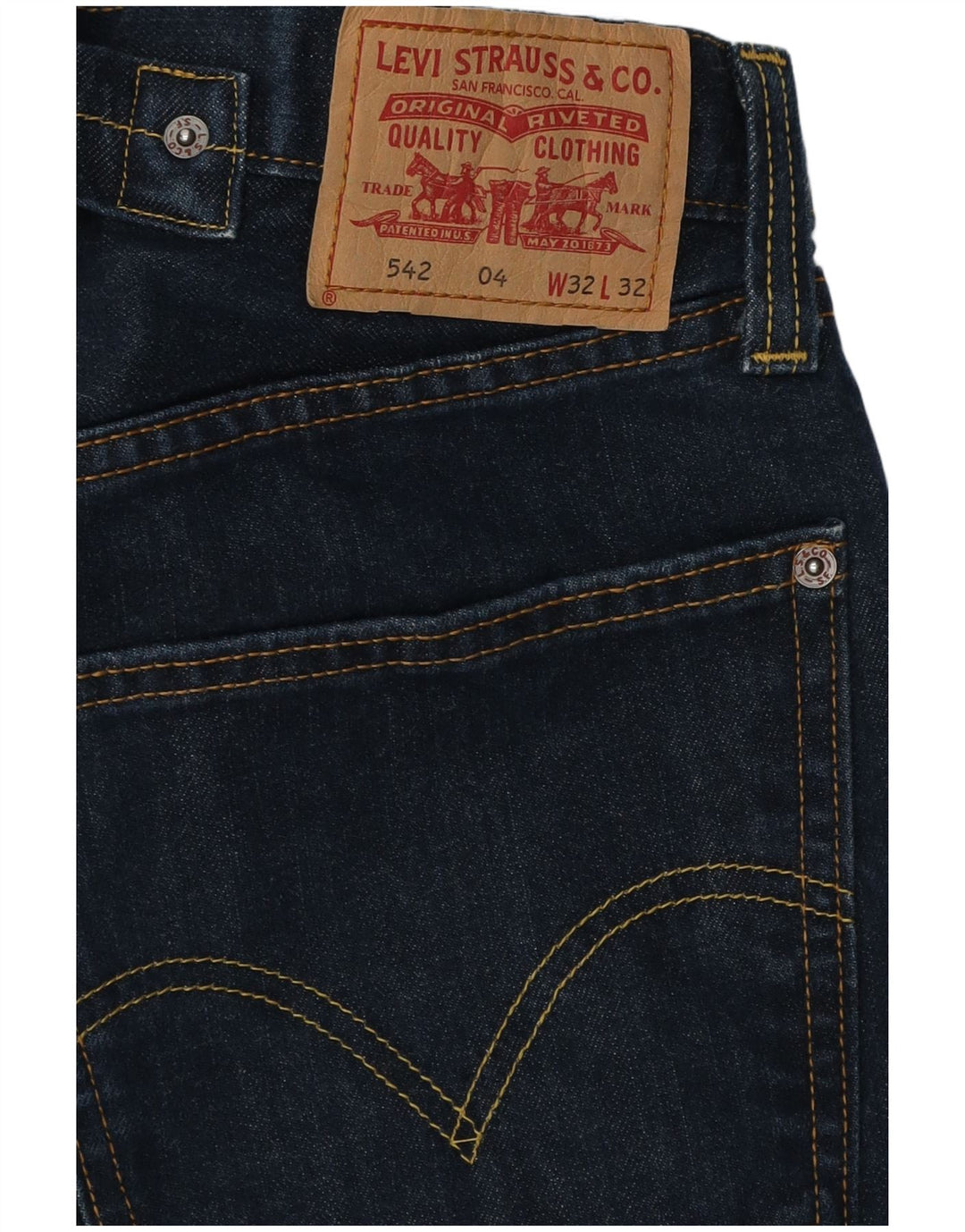 Levi's Hombre 542 Vaqueros Acampanados W32 L32 Algodón Azul Marino