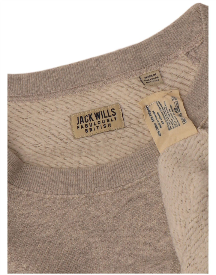 Jack Wills Hombre Sudadera tipo jersey de algodón color block en gris medio