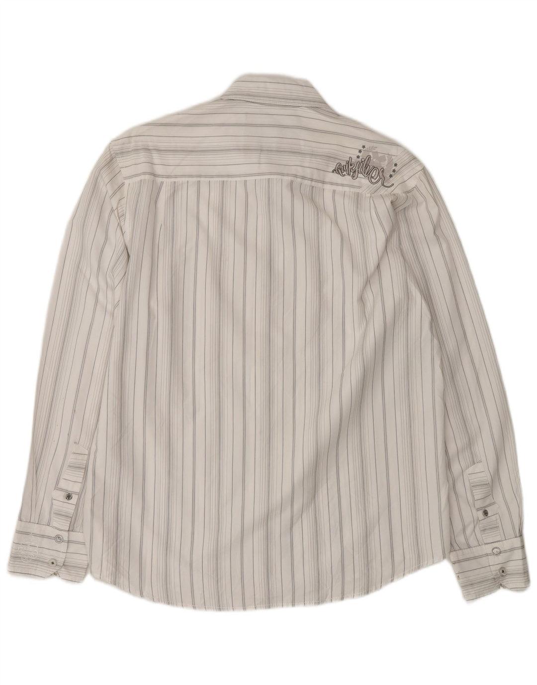 Camisa Quiksilver Hombre Small White Rayas