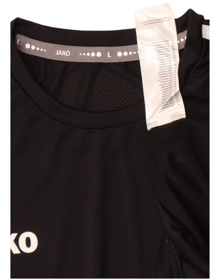 JAKO Hombre Camiseta Top Large Negro Colorblock Poliéster