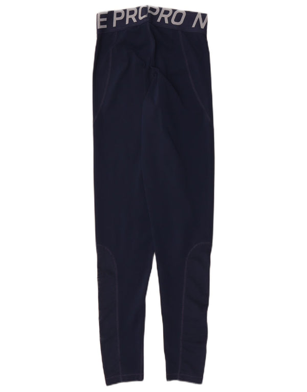 Nike Leggings Dri Fit Graphic para mujer UK 8 Small Poliéster azul marino