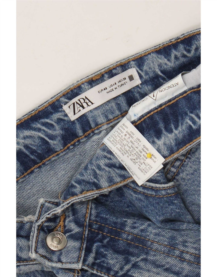 Zara Jeans Rectos Mujer EU 40 Medium W30 L28 Algodón Azul