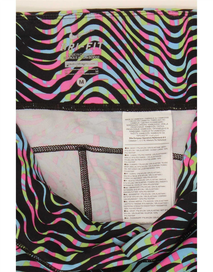 Nike - Leggings Dri Fit para mujer, talla mediana, nailon a rayas multicolor