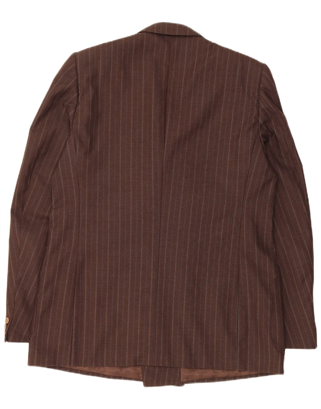 Vintage hombres doble pecho Blazer chaqueta IT 54 2XL marrón rayas