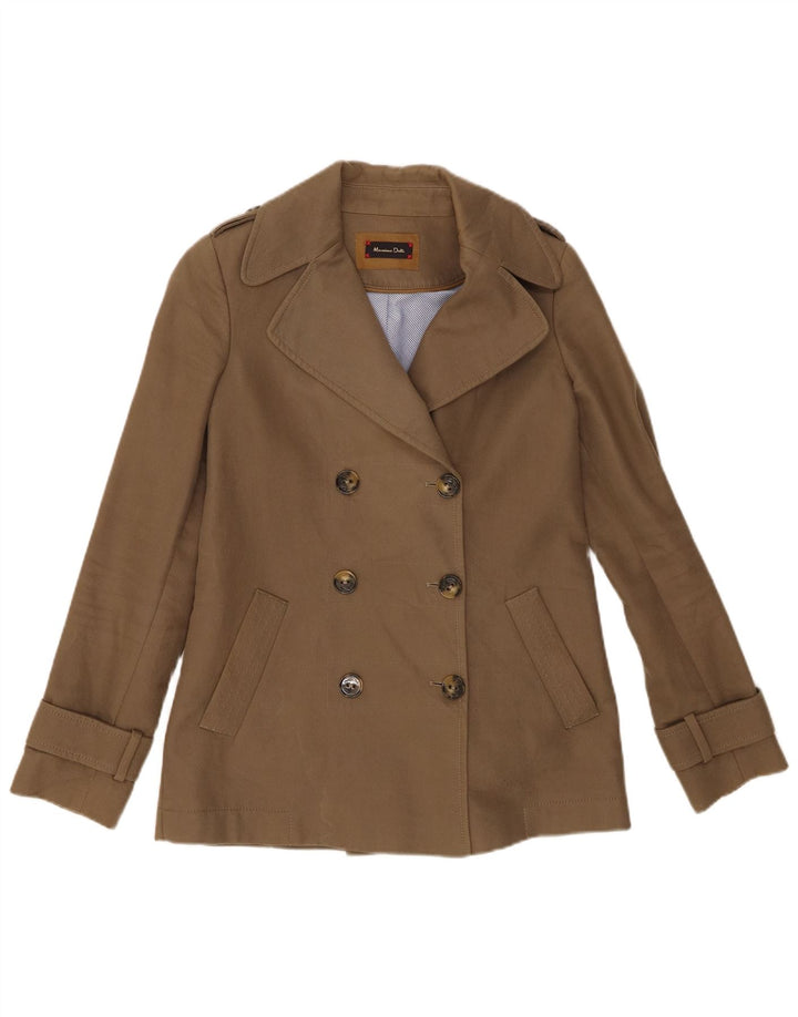 Chaquetón Mujer Massimo Dutti EU 36 XS Caqui Algodón