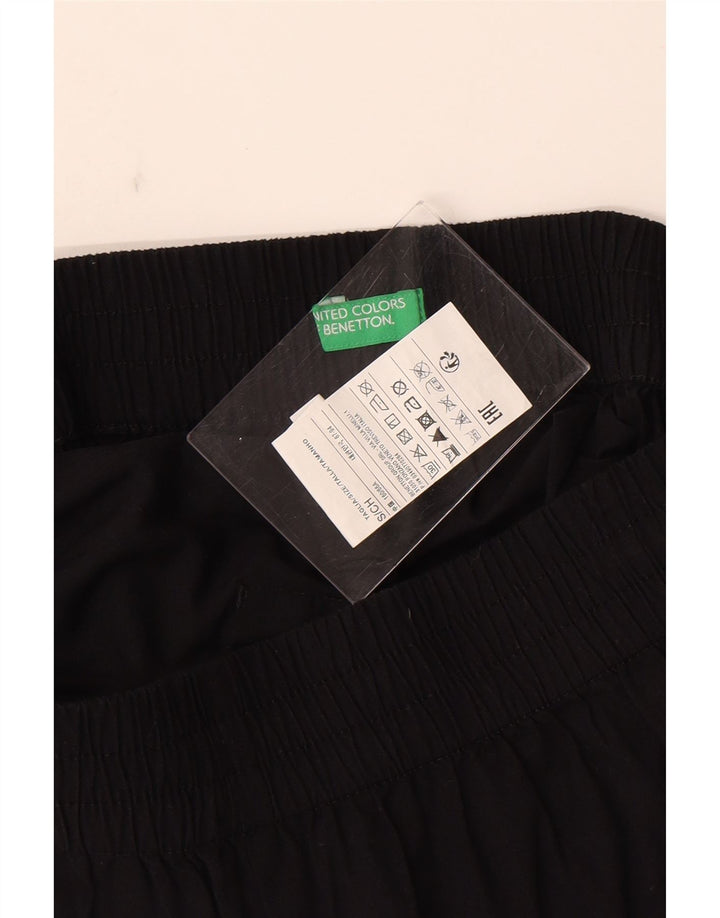 BENETTON Pantalones Cortos Casuales para Mujer Pequeños W26 Algodón Negro