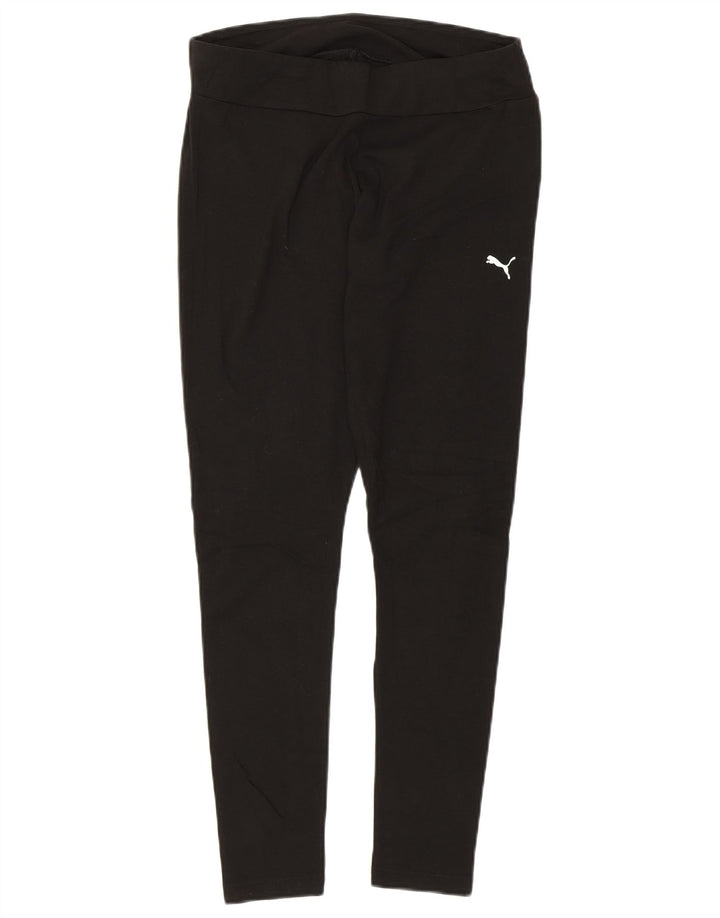 Puma - Leggings cortos para mujer, talla 40, algodón negro mediano