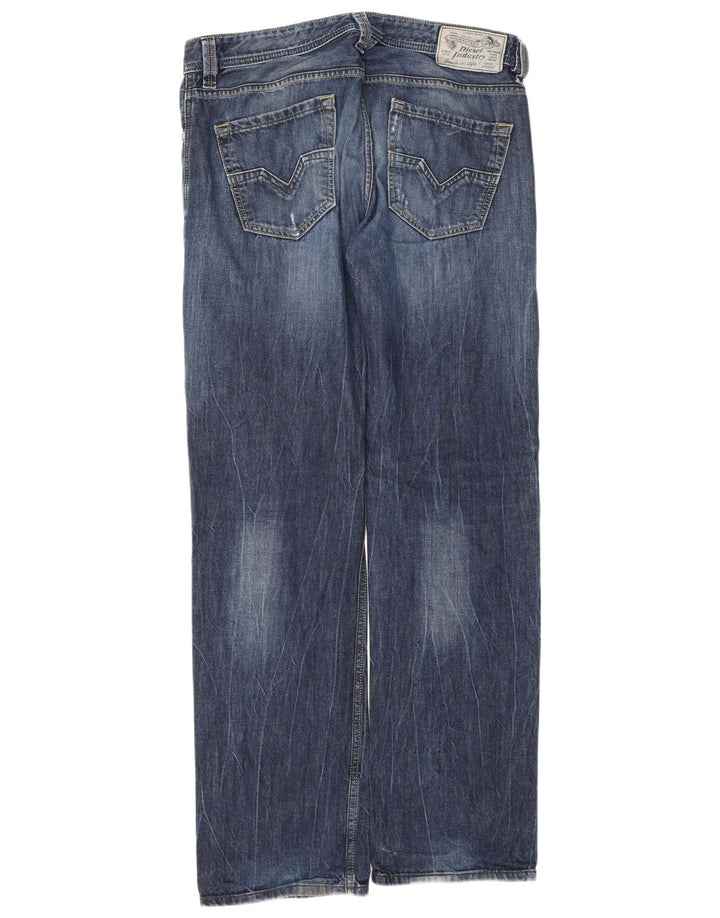 Diesel Vaqueros Rectos Hombre W32 L32 Algodón Azul