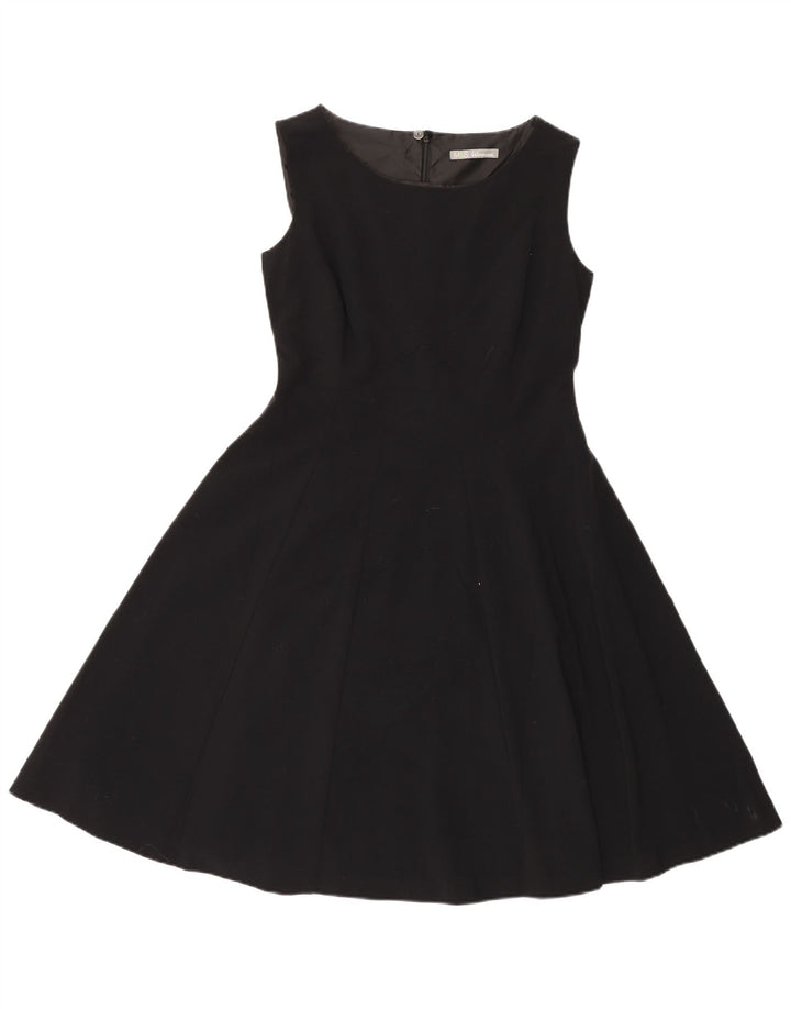 Marks & Spencer Vestido acampanado sin mangas para mujer UK 42 Mediano Poliéster negro