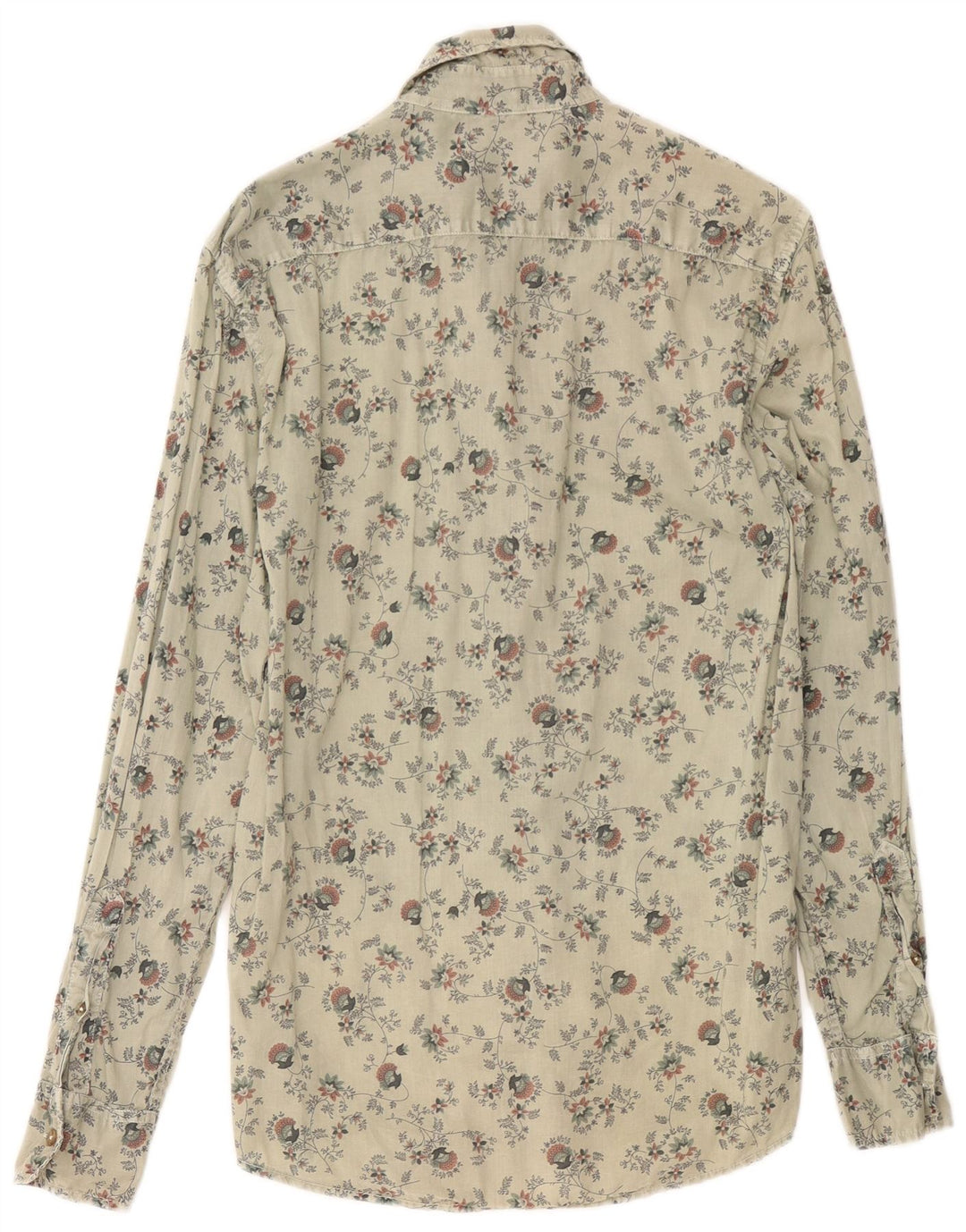 Camisa Benetton Hombre Gris Medio Floral