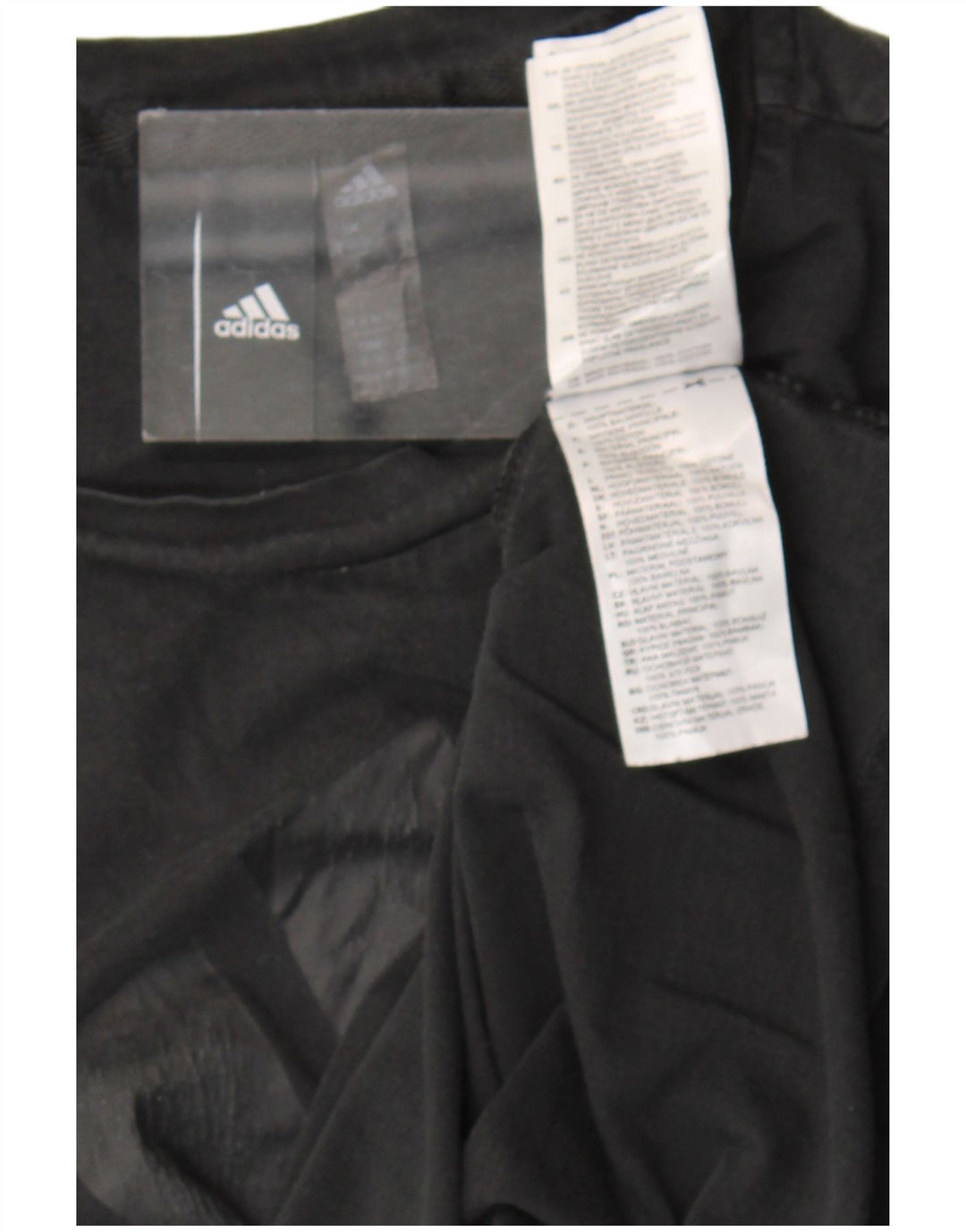 Adidas Camiseta gráfica para mujer Top UK 12 Medium Black Cotton