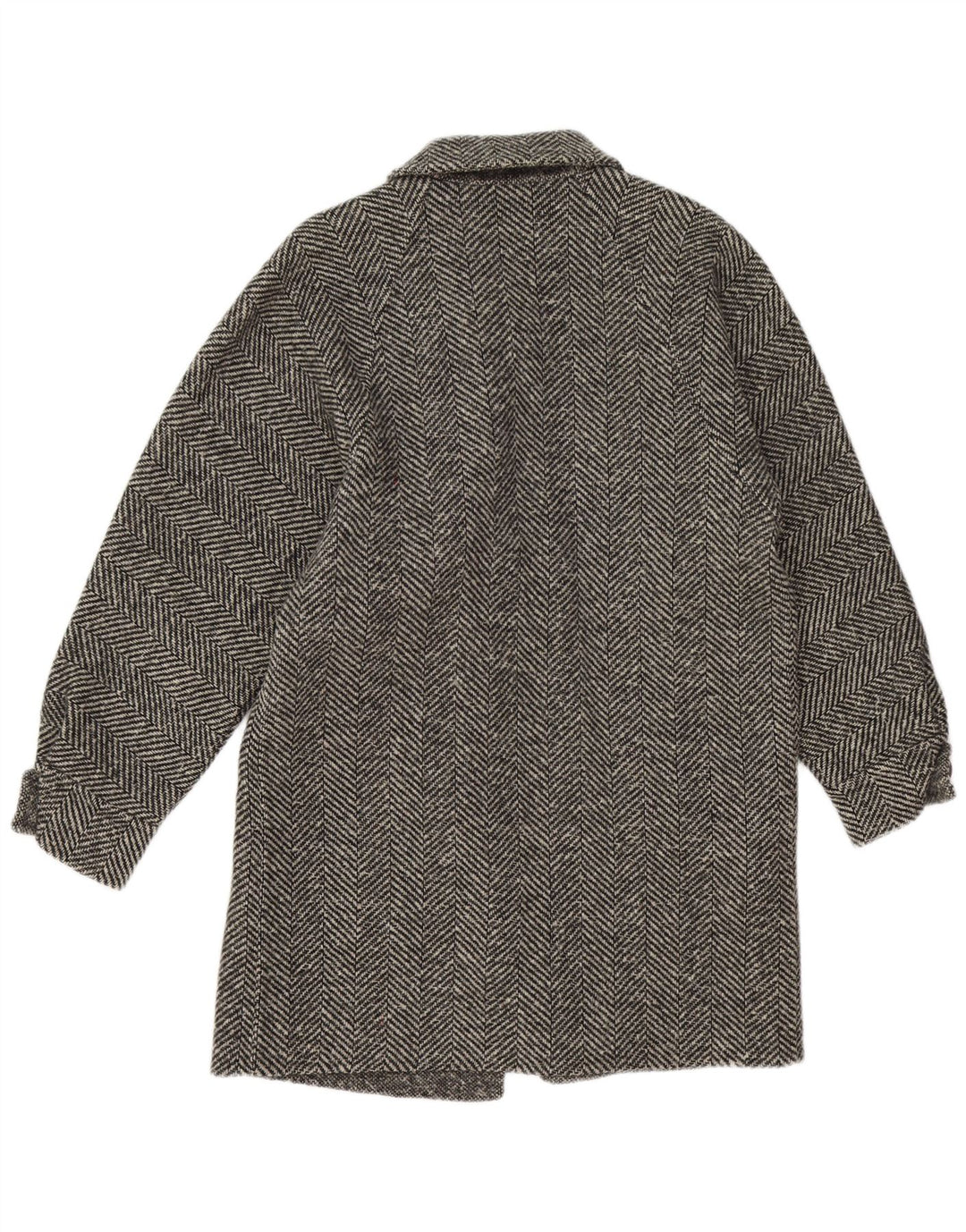 Vintage mujer abrigo Reino Unido 14 espiga gris medio