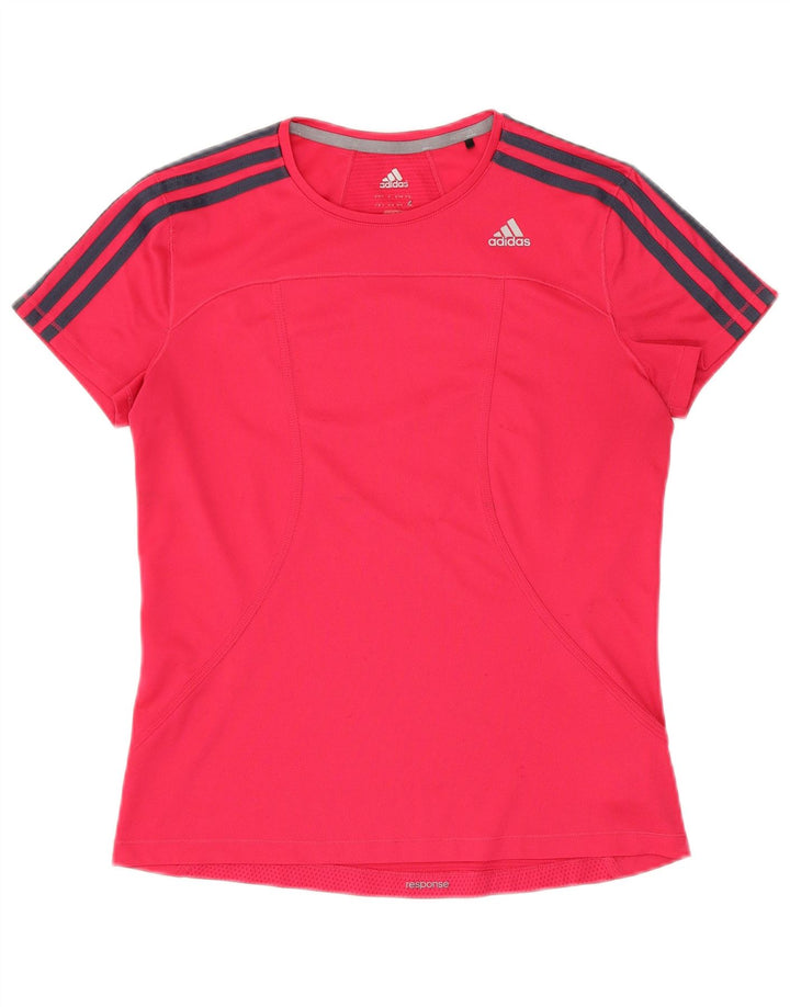ADIDAS Camiseta Climalite para mujer UK 14 Poliéster rosa medio