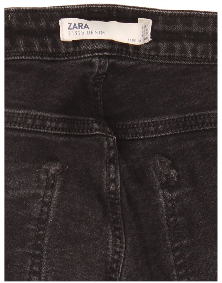Zara Vaqueros Cónicos Para Mujer EU 40 Medium W30 L28 Negro