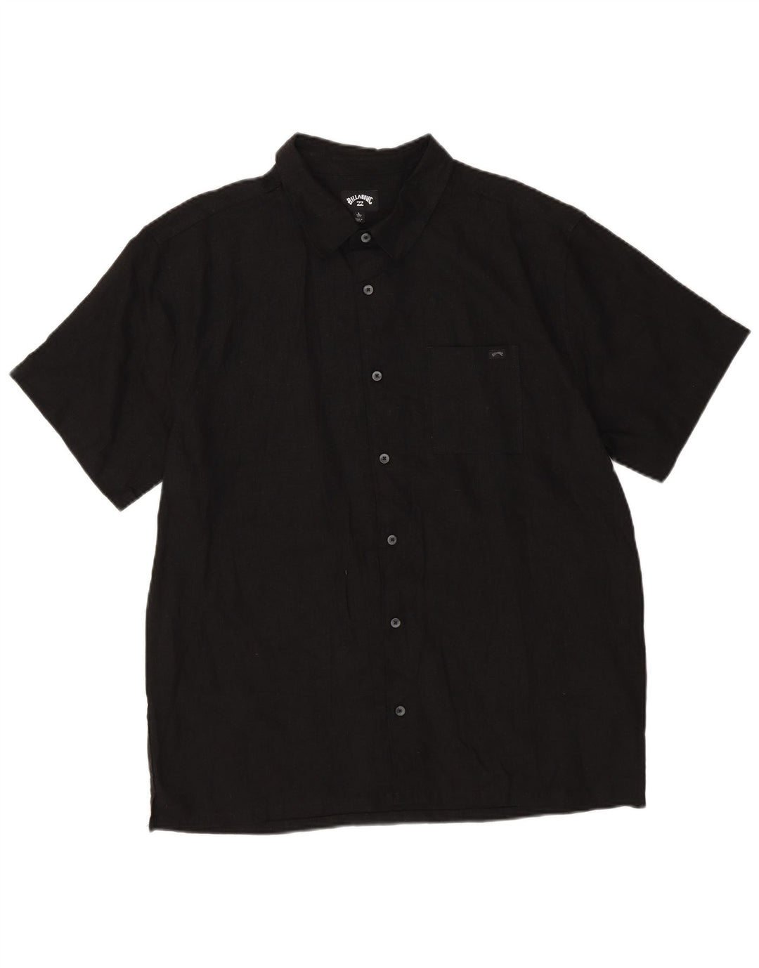 Camisa Billabong Hombre Manga Corta Grande Lino Negro