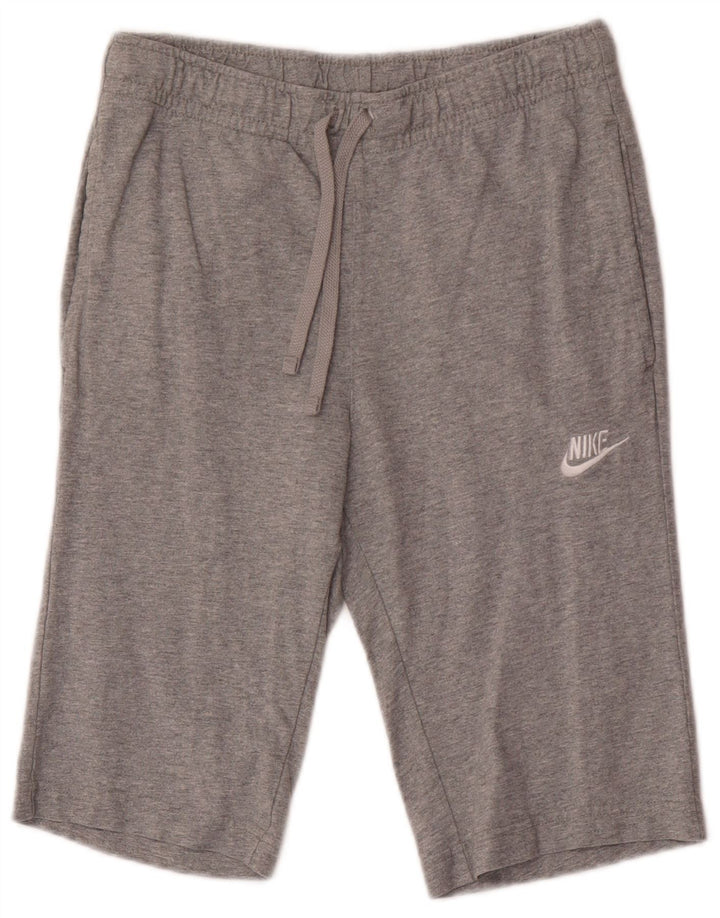 Nike - Pantalones cortos deportivos para hombre, talla pequeña, algodón gris