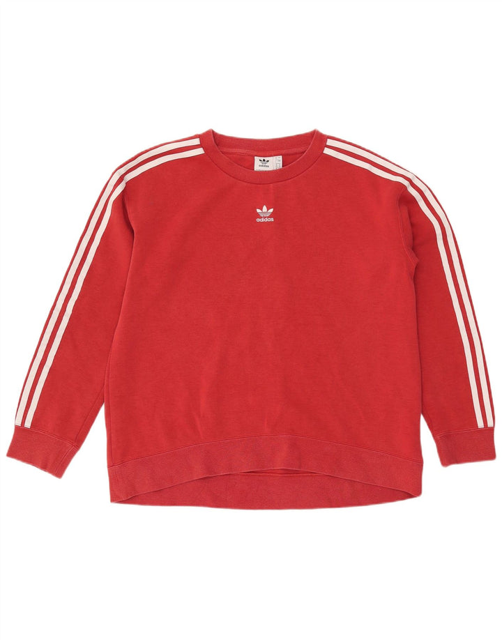 ADIDAS Sudadera extragrande para mujer Jumper UK 8 Small Red Cotton