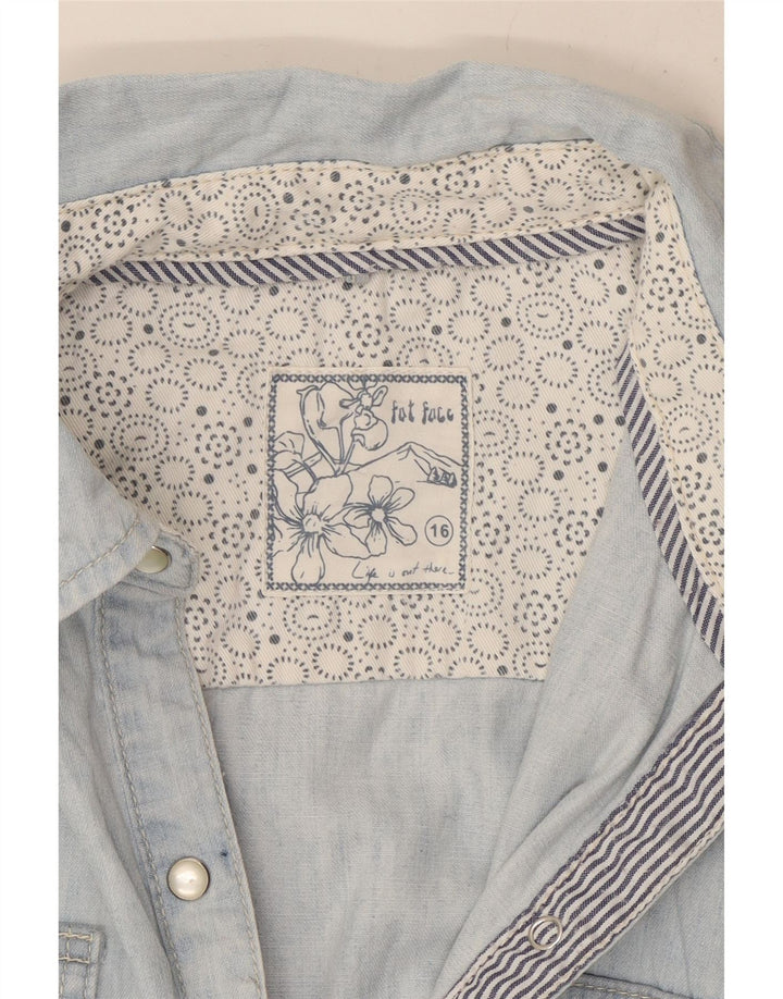 Camisa vaquera para mujer Fat Face UK 46 Algodón azul grande