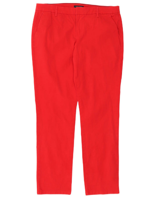 Tommy Hilfiger Pantalones chinos rectos para mujer US 10 Large W32 L30 Rojo