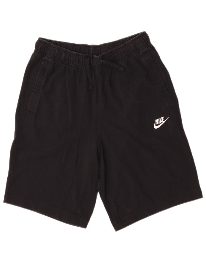 Nike - Pantalones cortos deportivos para hombre, talla pequeña, algodón negro