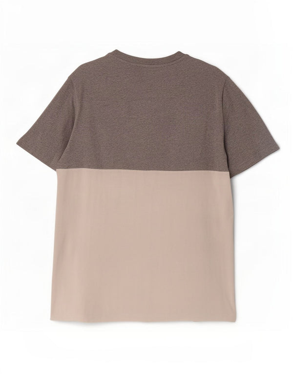 Fila Camiseta gráfica para hombre Top grande de algodón gris con bloques de color