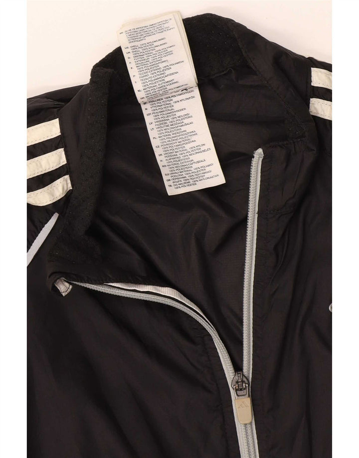 Adidas - Chaqueta de chándal para mujer, talla 10, nailon negro pequeño