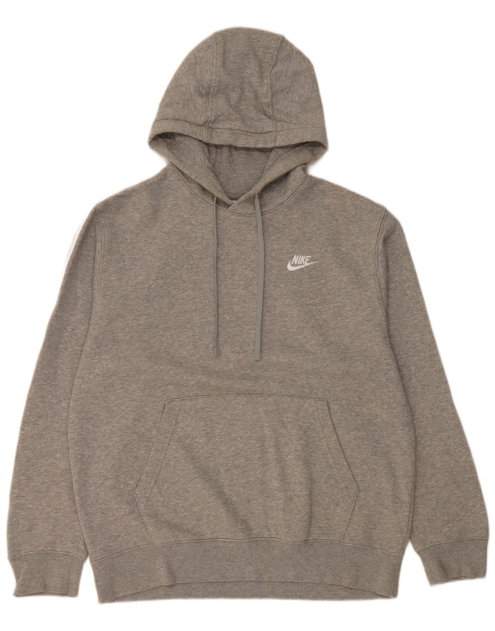 Nike Jersey con capucha y estampado gráfico de algodón moteado en gris medio