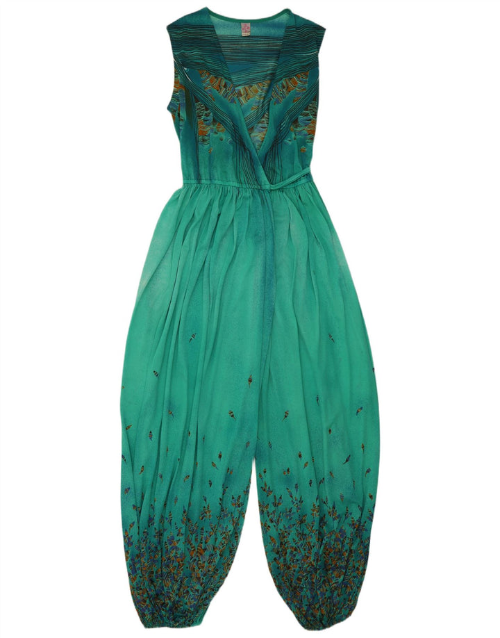 Mono Vintage Mujer IT 44 Poliamida Floral Verde Medio