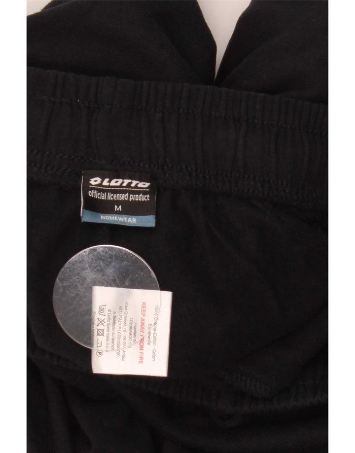 Lotto Hombre Pantalones De Chándal Joggers Medium Negro Algodón