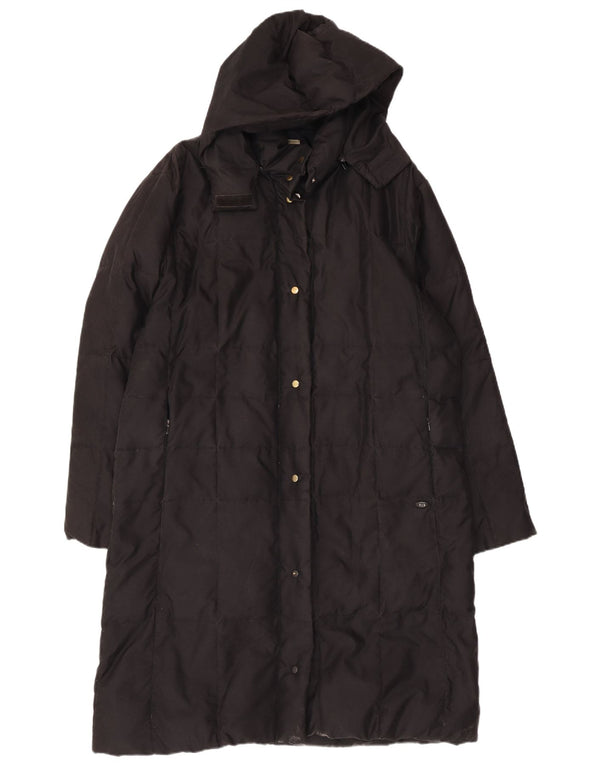 Sergio Tacchini Abrigo acolchado con capucha para mujer UK 46 Large Black