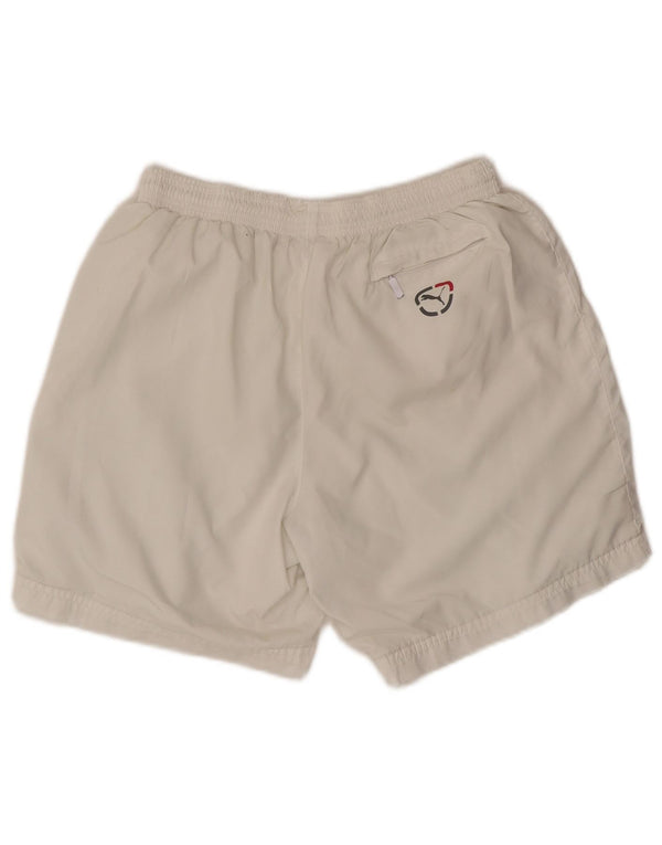 Pantalones cortos deportivos Puma para hombre poliéster blanco mediano