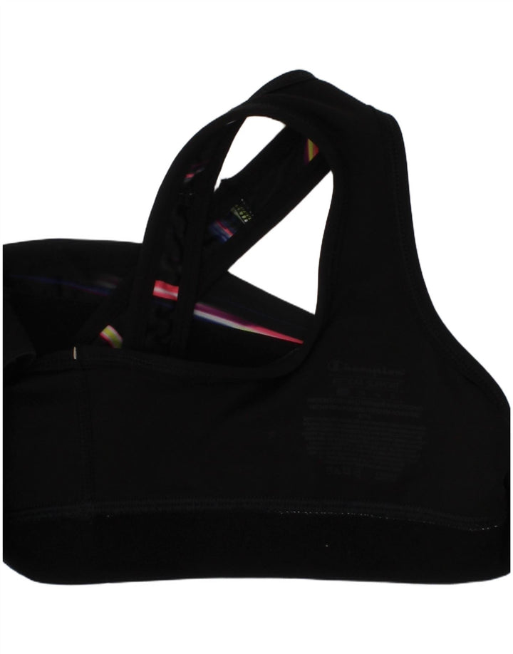 Champion Mujer Sport Bra Top Grande Negro Poliéster Deportes