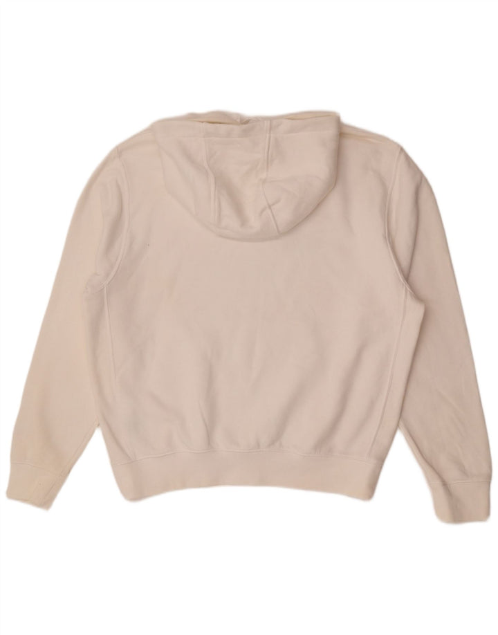 NIKE Sudadera con capucha gráfica para hombre, jersey de algodón blanco mediano