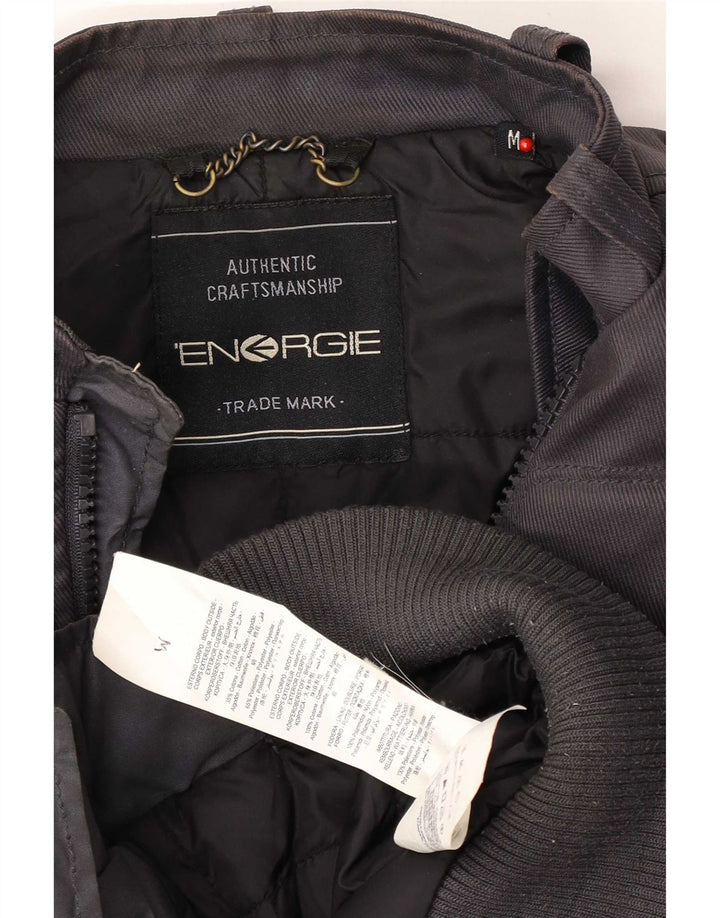 Energie Chaqueta Bomber para Hombre UK 38 Medium Azul Marino Colorblock Algodón