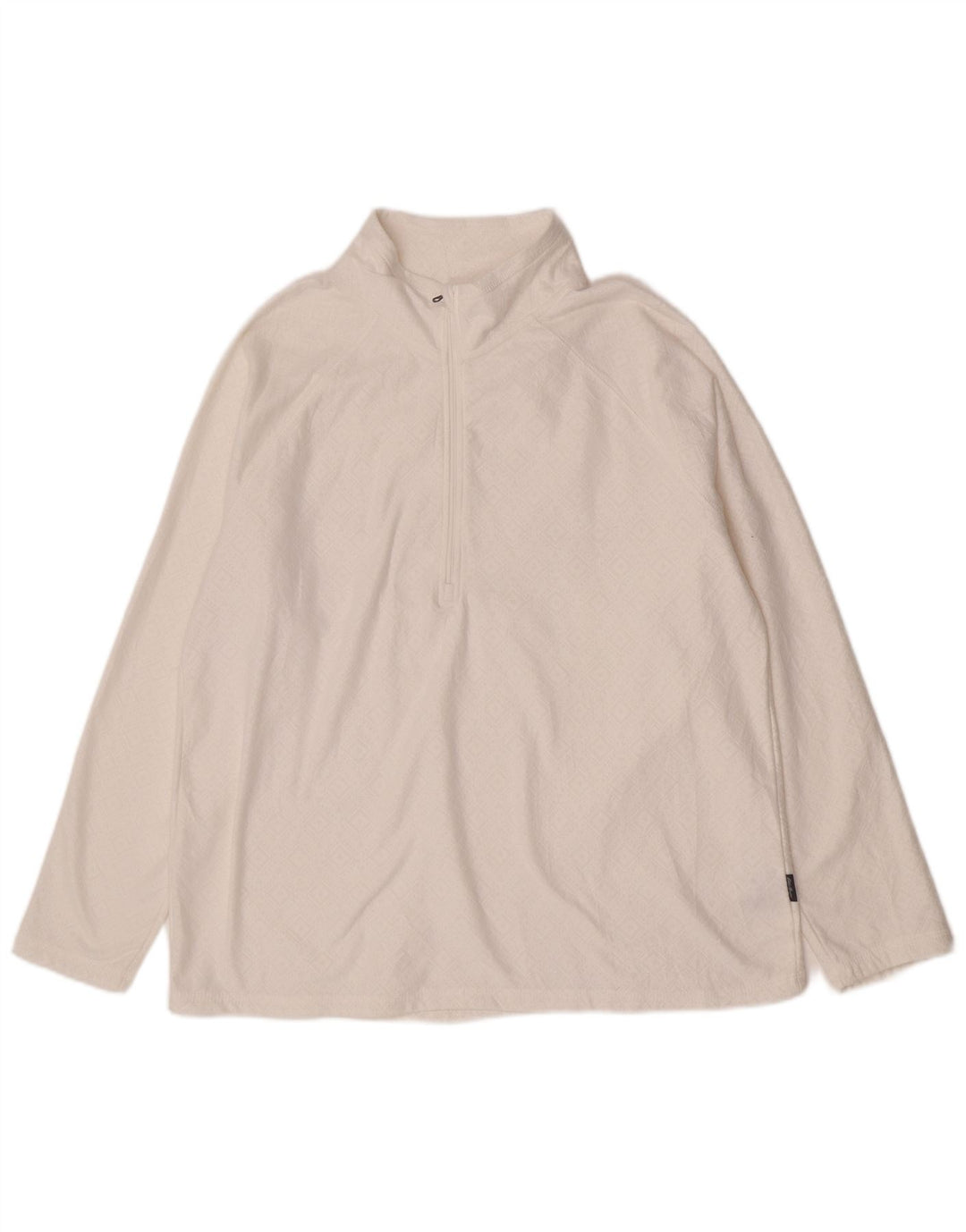 Eddie Bauer - Chándal con cremallera y cuello para mujer, talla 40, XL, color blanco geométrico