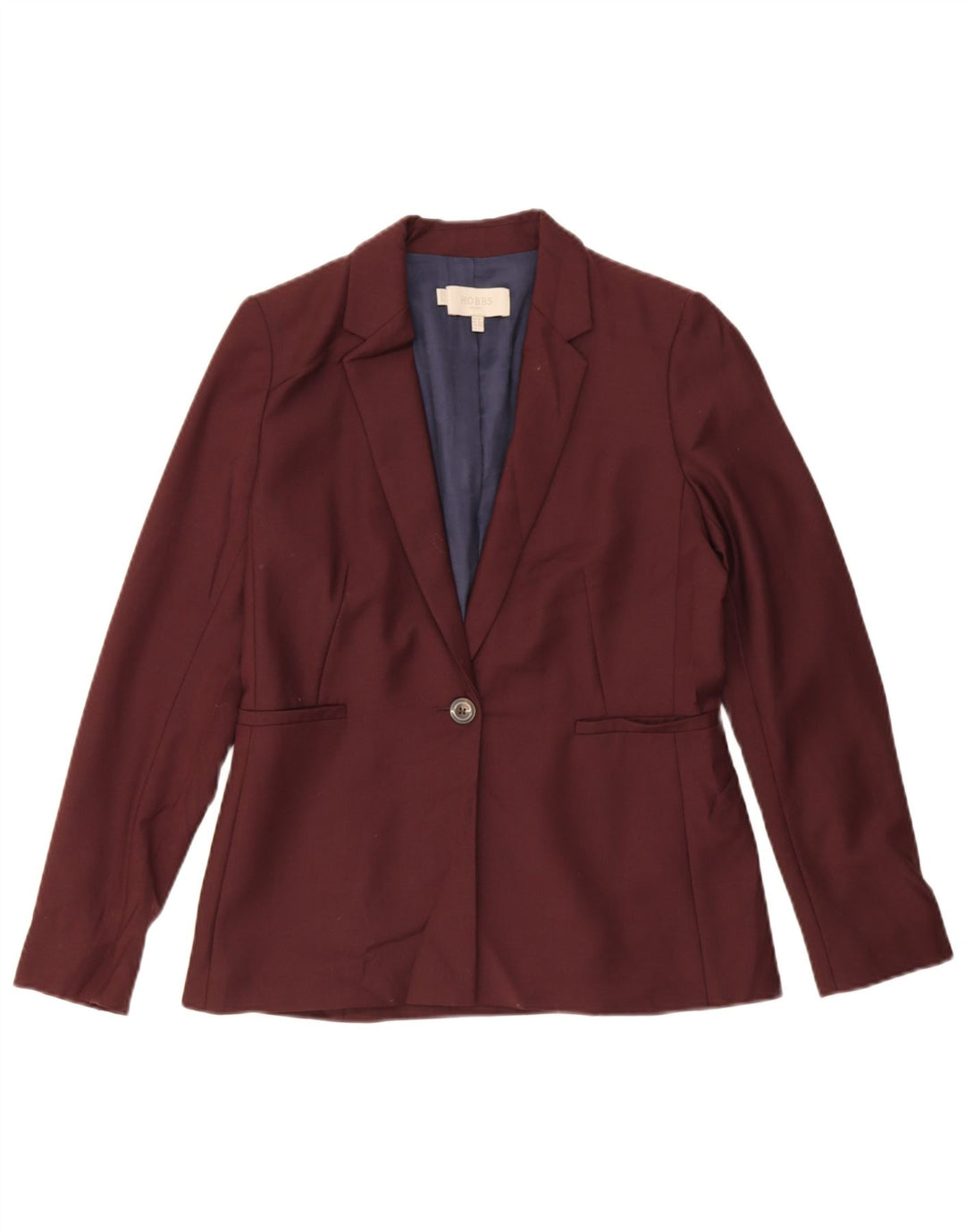 Hobbs Chaqueta tipo blazer con 1 botón para mujer UK 10 Small Borgoña Poliéster