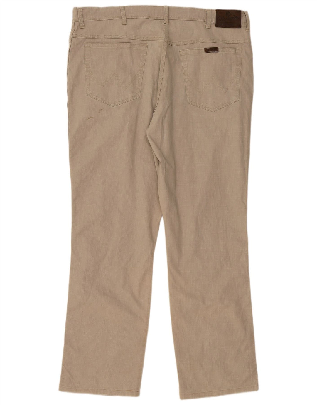 WRANGLER Pantalones casuales rectos de corte regular para hombre W40 L32 Algodón beige