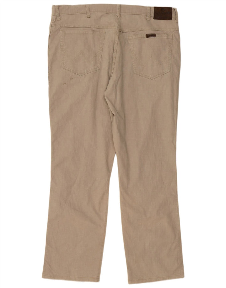 WRANGLER Pantalones casuales rectos de corte regular para hombre W40 L32 Algodón beige