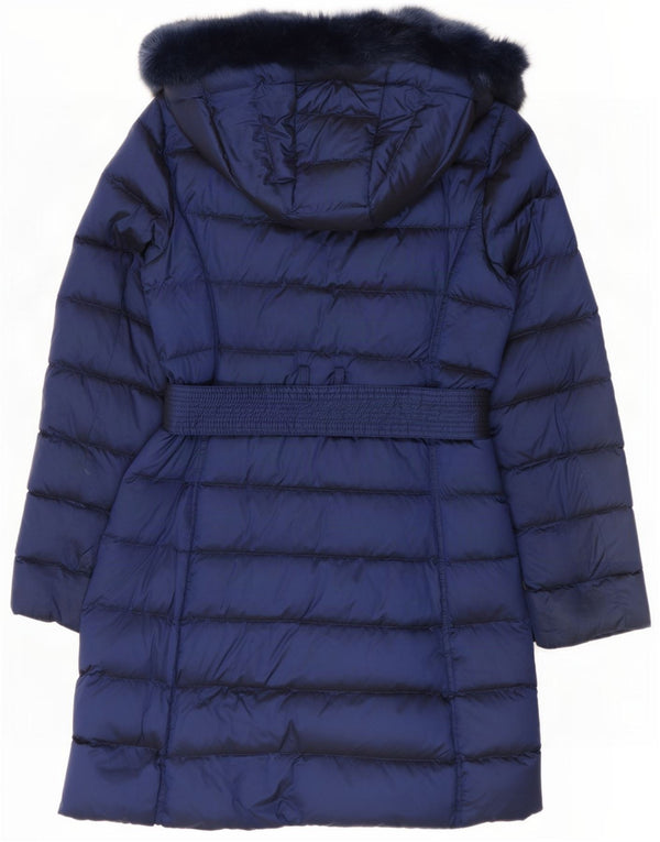 Marks & Spencer Abrigo acolchado con capucha para mujer UK 40 Small Azul marino Poliamida