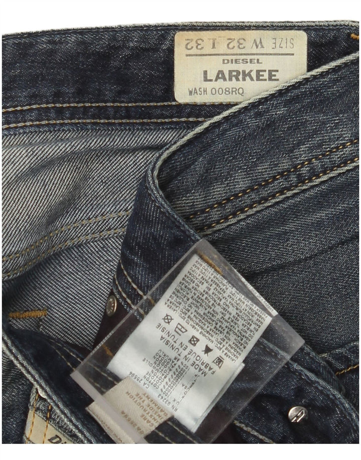 DIESEL Vaqueros ajustados desgastados Larkee para mujer W32 L32 Algodón azul